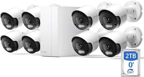 4K PoE Security Camera System, Metal Housing, 2TB HDD NVR, 4-Cam Kit in Kuwait
