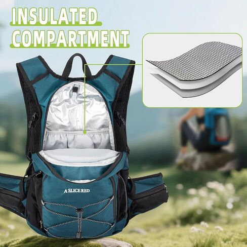 Hydration Backpack, Lightweight Water Backpack for Hiking with 3L Leak Proof Water Bladder, Insulated Hydration Pack Ideal for Hiking and Cycling, 18L in Kuwait
