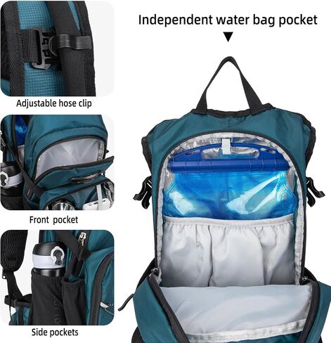 Hydration Backpack, Lightweight Water Backpack for Hiking with 3L Leak Proof Water Bladder, Insulated Hydration Pack Ideal for Hiking and Cycling, 18L in Kuwait