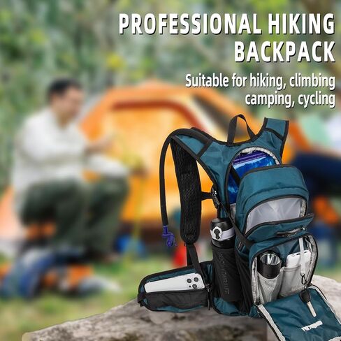 Hydration Backpack, Lightweight Water Backpack for Hiking with 3L Leak Proof Water Bladder, Insulated Hydration Pack Ideal for Hiking and Cycling, 18L in Kuwait