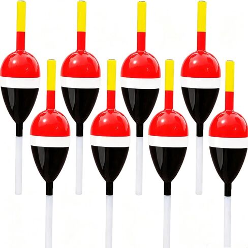 Fishing Bobbers and Floats, High Sensitive Slip Bobber with Balsa Wood Body,for Crappie Bluegill Trout Bass Panfish Catfish Walleye,8pcs in Kuwait