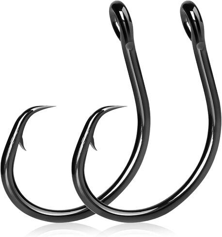 9KM DWLIFE 4X Strong Circle Hooks, 25PCS High-Carbon Steel Fishing Hooks in Kuwait