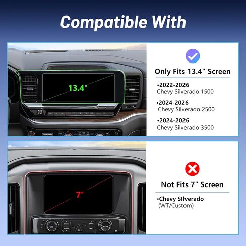 Phone Holder for Chevy Silverado 1500/2500/3500 (2022-2026, ONLY Fits 13.4" Screen), MagSafe Car Mount, 15W Magnetic Wireless Charger, 360° Rotating, Hands Free, 2023 Silverado Accessories Interior in Saudi Arabia