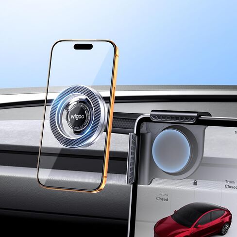 Wigoo for Tesla Model 3/Y/YL Accessories Magnet Phone Mount, Clamp(No Glue) in Saudi Arabia