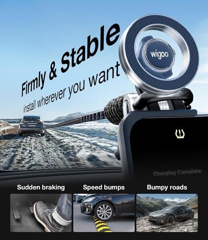 Wigoo for Tesla Model 3/Y/YL Accessories Magnet Phone Mount, Clamp(No Glue) in Saudi Arabia