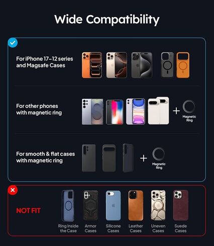 Wigoo for Tesla Model 3/Y/YL Accessories Magnet Phone Mount, Clamp(No Glue) in Saudi Arabia