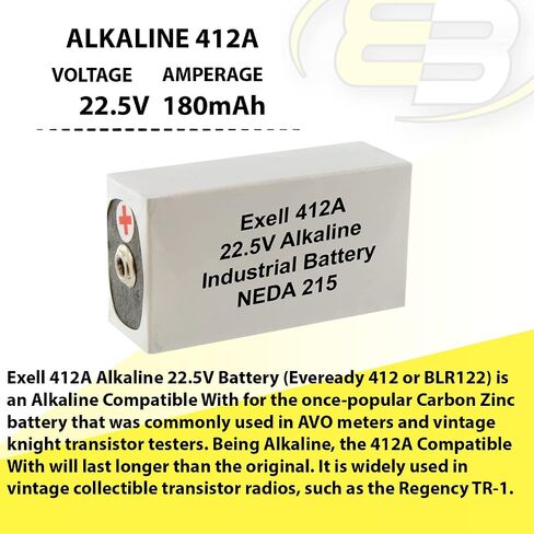 Exell 412A 22.5V Alkaline Battery Refs 215 NEDA 15F20 BLR122 V72PX in Saudi Arabia