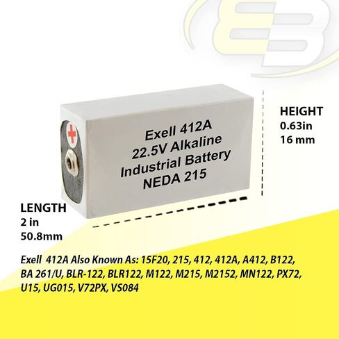Exell 412A 22.5V Alkaline Battery Refs 215 NEDA 15F20 BLR122 V72PX in Saudi Arabia