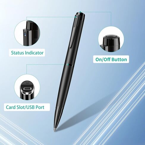 Mini Camera Pen 1080P HD Pet Security Small Cameras Nanny Cam in Kuwait