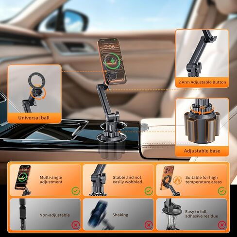 Phone Holders for Your Car, Universal Strong Magnetic Cup Car Phone Mount in Saudi Arabia
