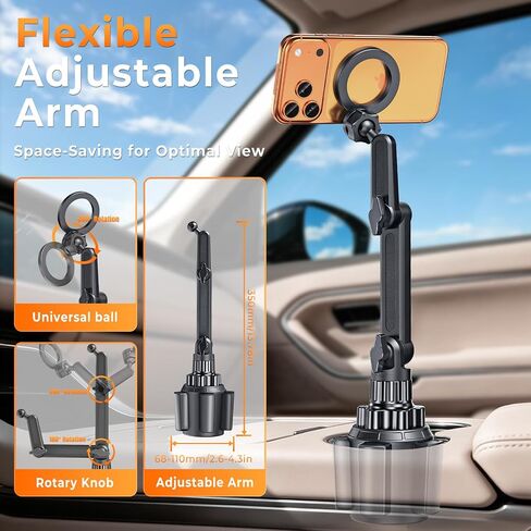 Phone Holders for Your Car, Universal Strong Magnetic Cup Car Phone Mount in Saudi Arabia