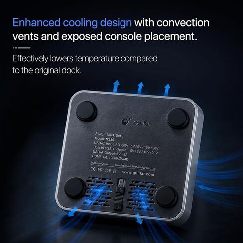 AKNES|Gulikit Dock for Switch 1/2, 4K 60Hz HDMI Docking Station in Saudi Arabia