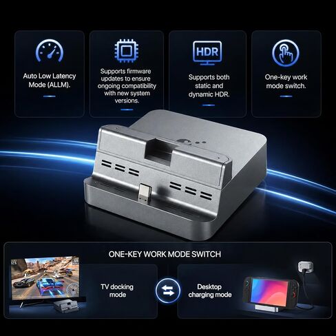 AKNES|Gulikit Dock for Switch 1/2, 4K 60Hz HDMI Docking Station in Saudi Arabia