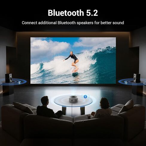 HAPPRUN Outdoor Smart Projector 4K Decoding, Built-in Apps, 30W Dolby Audio in Saudi Arabia