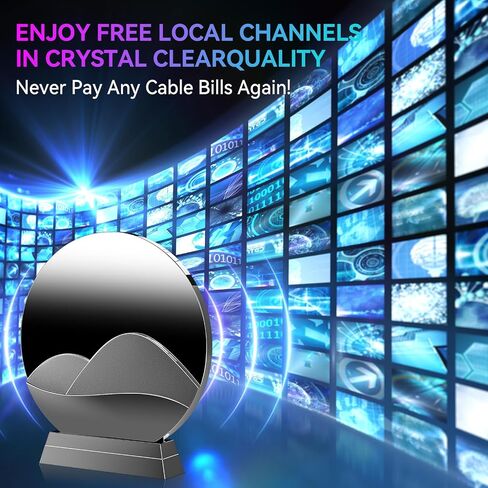 TV Antenna, 5000+ Miles Long Range Digital Antenna for Smart TVs Indoor, HD TV Antenna for Local Channel, Strongest HDTV Antennas with Amplifier Signal Booster-Supports 4K 8K 1080P-38FT Cable in Kuwait