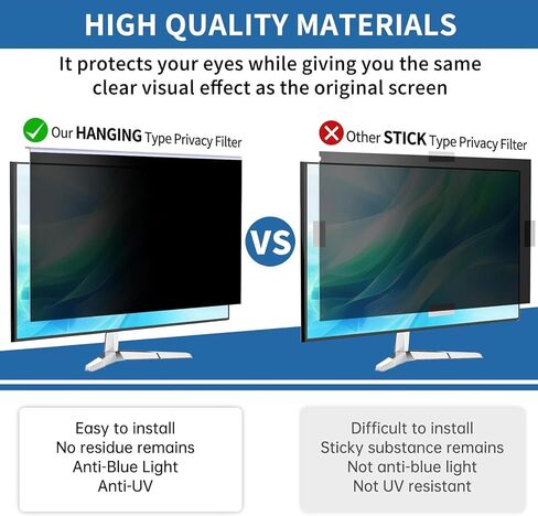 19 Inch Hanging Computer Privacy Screen Filter (17.51X10.23 In) in Kuwait