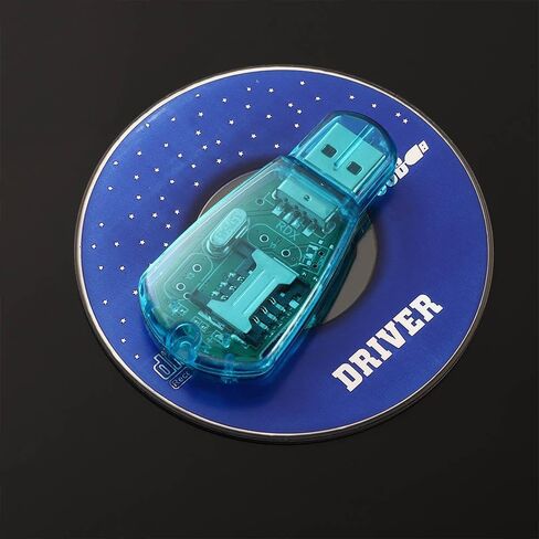 USB SIM Card Reader for PC, Compatible with Windows XP/Vista/7, Standard SIM Backup and Copy Tool with SMS Management, Clear Blue in Kuwait