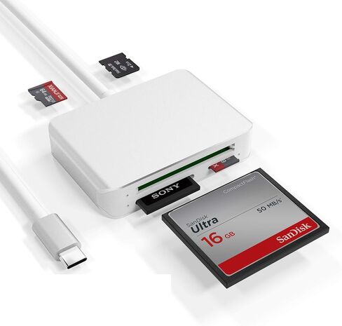 USB C Card Reader, 5-in-1 Multi-Slot Memory Card Hub for CF/SD/Micro SD/M2 in Kuwait