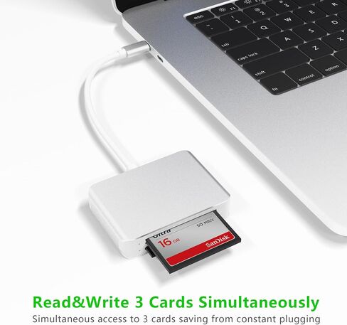 USB C Card Reader, 5-in-1 Multi-Slot Memory Card Hub for CF/SD/Micro SD/M2 in Kuwait
