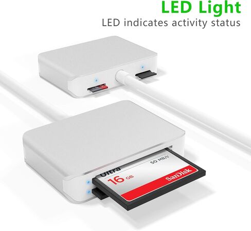 USB C Card Reader, 5-in-1 Multi-Slot Memory Card Hub for CF/SD/Micro SD/M2 in Kuwait