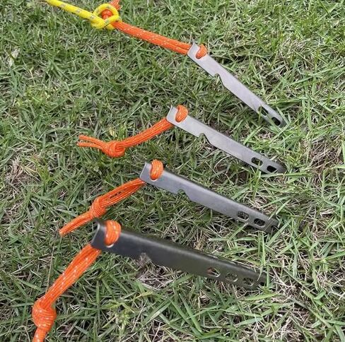 Titanium Tent Stakes, Ultralight Camping Pegs for Backpacking Hiking in Saudi Arabia