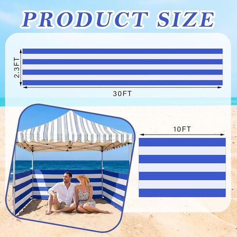 30 FT Beach Wind Blocker for 10x10 FT Beach Tent Wind Screen in Kuwait