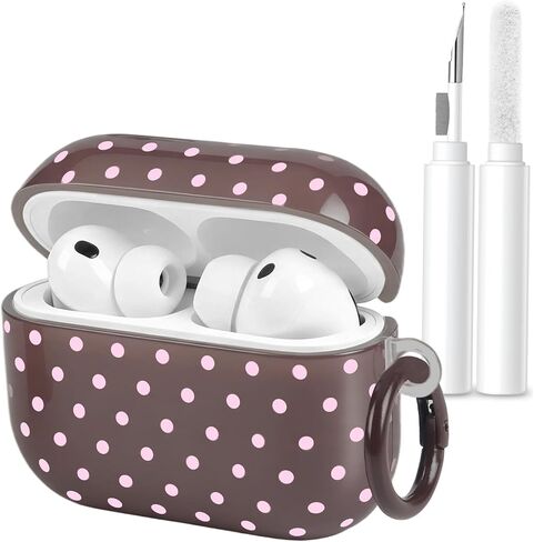 Cute Polka Dot Case for AirPods Pro 1/2 with Cleaner Kit in Saudi Arabia