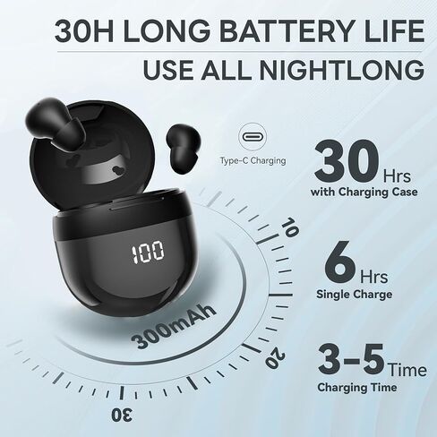 Mini Invisible Earbuds Wireless Bluetooth, Small Earbuds for Small Ears Canals, Tiny Discreet Sleep Headphones for Side Sleepers, Comfortable Noise Canceling Earphones for Work Gym, Skin in Kuwait