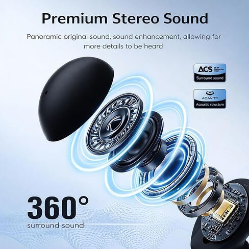 Mini Invisible Earbuds Wireless Bluetooth, Small Earbuds for Small Ears Canals, Tiny Discreet Sleep Headphones for Side Sleepers, Comfortable Noise Canceling Earphones for Work Gym, Skin in Kuwait