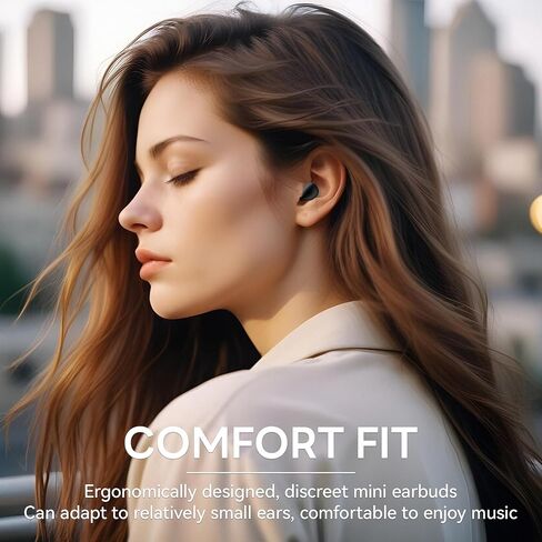 Mini Invisible Earbuds Wireless Bluetooth, Small Earbuds for Small Ears Canals, Tiny Discreet Sleep Headphones for Side Sleepers, Comfortable Noise Canceling Earphones for Work Gym, Skin in Kuwait