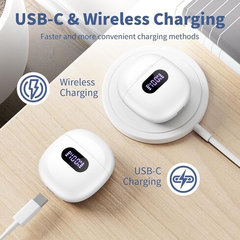 Wireless Earbuds Bluetooth 5.4 Headphones IPX7 Waterproof Earbuds in Kuwait