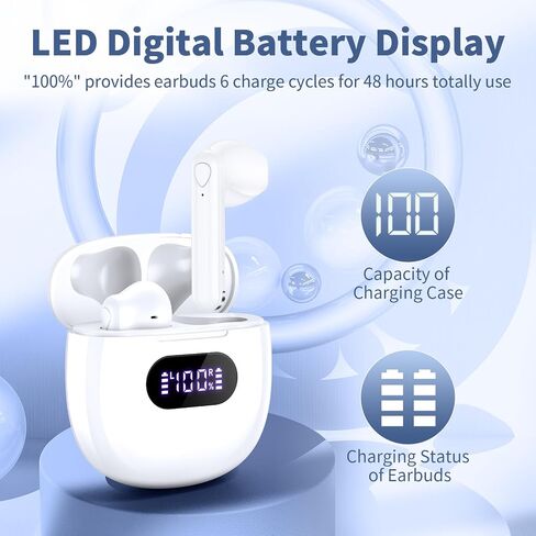 Wireless Earbuds Bluetooth 5.4 Headphones IPX7 Waterproof Earbuds in Kuwait