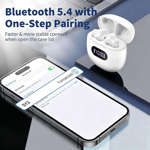 Wireless Earbuds Bluetooth 5.4 Headphones IPX7 Waterproof Earbuds in Kuwait