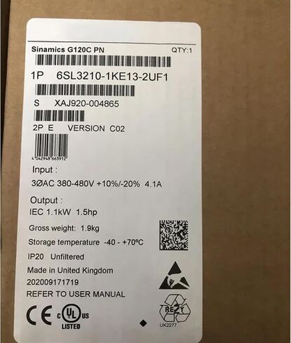 SMOCONE Expedited 6SL3210-1KE13-2UF1 New and Sealed in Box 6SL32101KE132UF1 1 Year Warranty and Fast in Kuwait