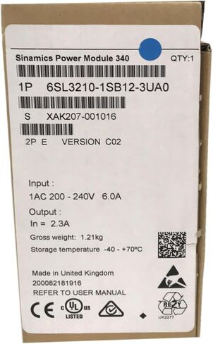 SMOCONE Expedited 6SL3210-1SB12-3UA0 New and Sealed in Box 6SL32101SB123UA0 1 Year Warranty and Fast in Kuwait