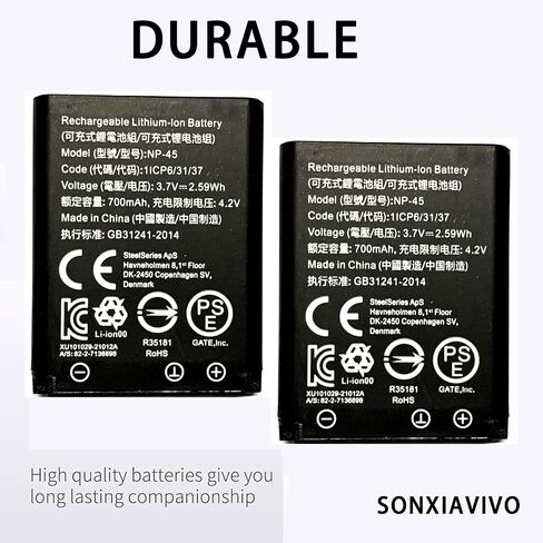 𝟮𝟬𝟮𝟲 𝗡𝗲𝘄 𝗨𝗽𝗴𝗿𝗮𝗱𝗲𝘀 NP-45 Battery Replacement for Steelseries Arctis Nova Pro Wireless Headset, for Arctis Nova Pro Wireless Headset for Xbox,for PlayStation 2-Pack in Kuwait