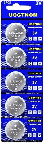 UOGTNON CR1216 3V Watch Lithium Battery(5-Pack) in Kuwait