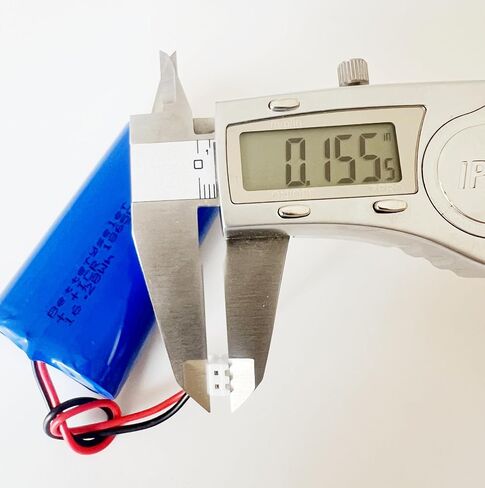 1Pc 3.7v 4400mAh Li ion Rechargeable Battery Pack with XH-2p 2.54 Big Plug 16.28Wh/4.4A (Battery Size,6.75x3.68x1.85cm) for Bluetooth Speaker, Solar Light etc in Kuwait