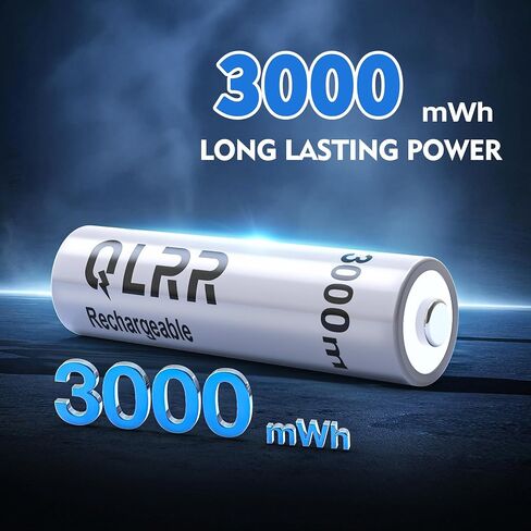 Rechargeable AA Lithium Batteries, 16 Pack, 3000mWh, 1.5V in Kuwait