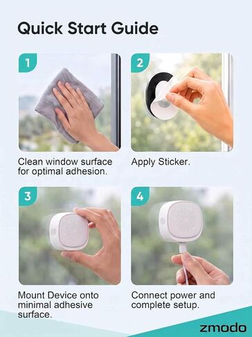 Zmodo 2026 New 4MP 2.5K Window Security Camera, 2.4/5GHz WiFi Indoor Camera in Kuwait