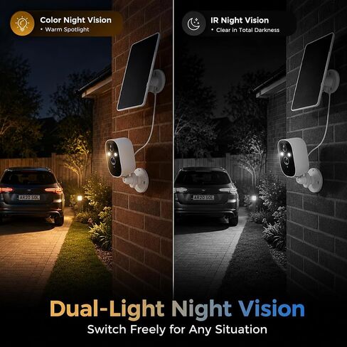 XVIM 2K Solar Camera 2-Pack Wireless Outdoor, PIR Detection & 2-Way Audio in Kuwait