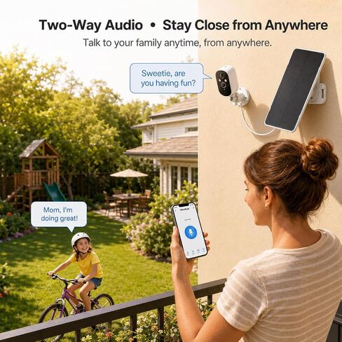 XVIM 2K Solar Camera 2-Pack Wireless Outdoor, PIR Detection & 2-Way Audio in Kuwait