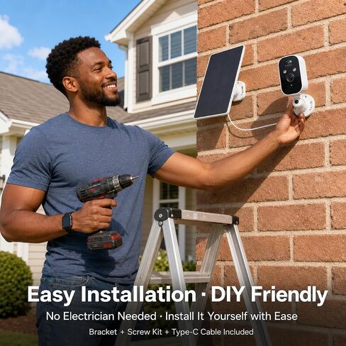 XVIM 2K Solar Camera 2-Pack Wireless Outdoor, PIR Detection & 2-Way Audio in Kuwait