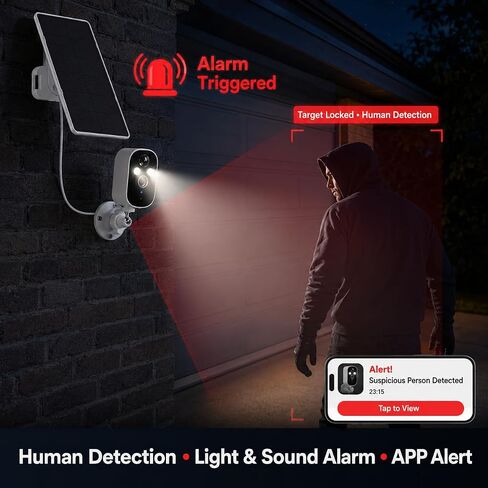 XVIM 2K Solar Camera 2-Pack Wireless Outdoor, PIR Detection & 2-Way Audio in Kuwait