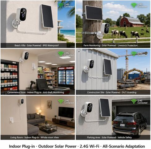 XVIM 2K Solar Camera 2-Pack Wireless Outdoor, PIR Detection & 2-Way Audio in Kuwait