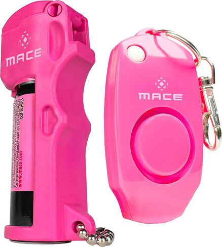 Mace Personal Safety Alarm & Mace Pepper Spray Kit - Loud 130db Siren with Built in Emergency Whistle, 10 Feet Range Pocket Model (0.42 oz) Self Defense Pepper Spray for Women & Men in Kuwait