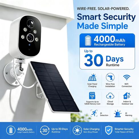 XVIM 2Pcs 2K Solar Security Wireless Camera Outdoor in Kuwait