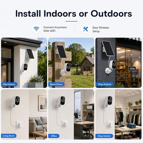 XVIM 2Pcs 2K Solar Security Wireless Camera Outdoor in Kuwait
