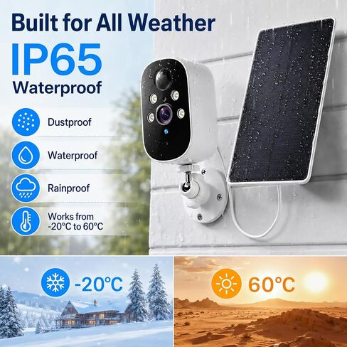 XVIM 2Pcs 2K Solar Security Wireless Camera Outdoor in Kuwait