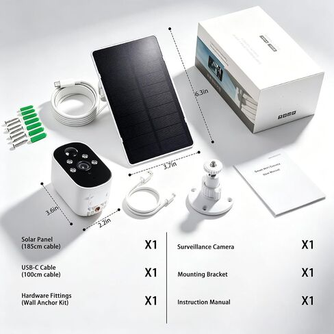 XVIM 2Pcs 2K Solar Security Wireless Camera Outdoor in Kuwait